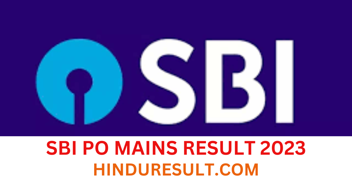 SBI PO MAINS RESULT 