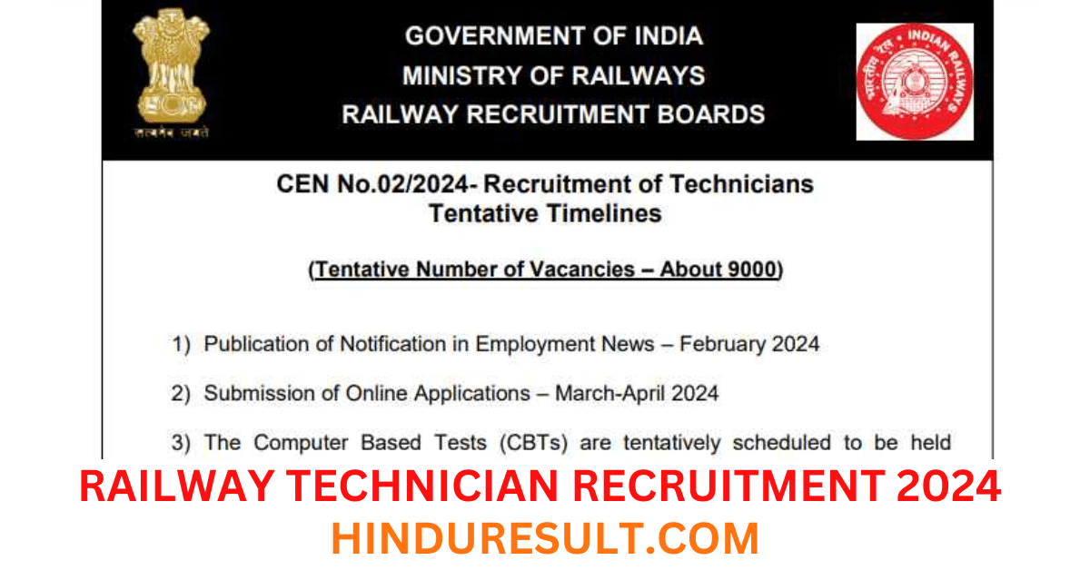 Railway Technician Recruitment 2024